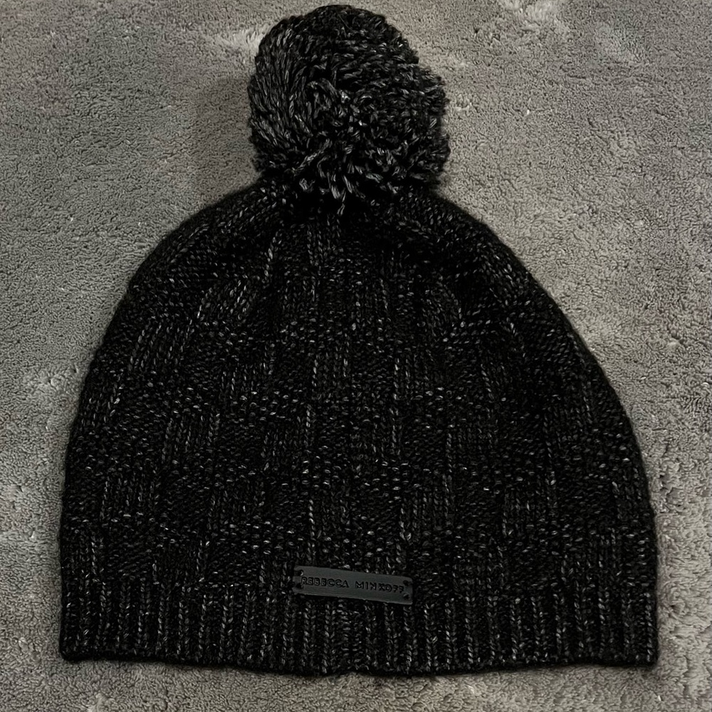 Women's Rebecca Minkoff Black Pom Beanie